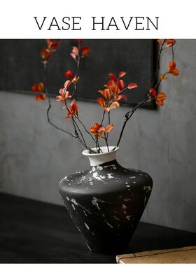 宋代美学新中式侘寂风禅意氛围感花瓶酒店民宿客厅书房绝美插花器