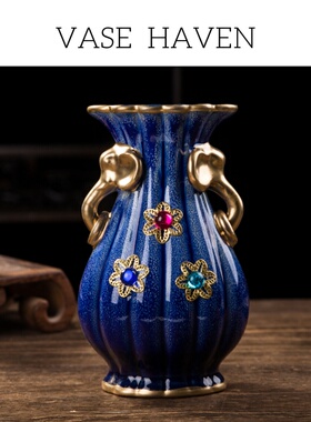 宋代美学超好看仿古中式氛围感花瓶2026热卖客厅酒柜电视柜装饰品