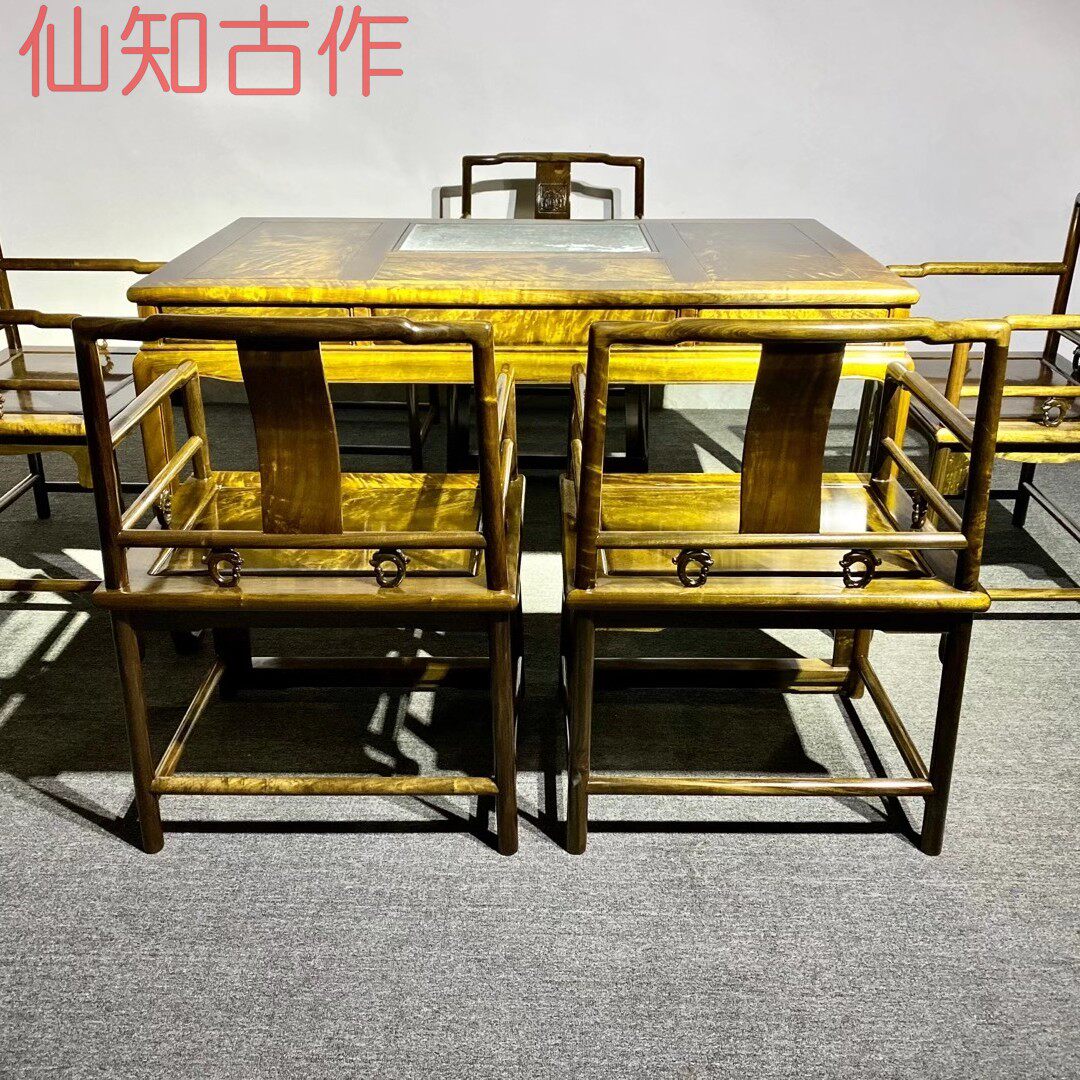 金丝楠木小叶桢楠千年阴沉木泡茶桌椅子组合茶几功夫茶台收藏精品
