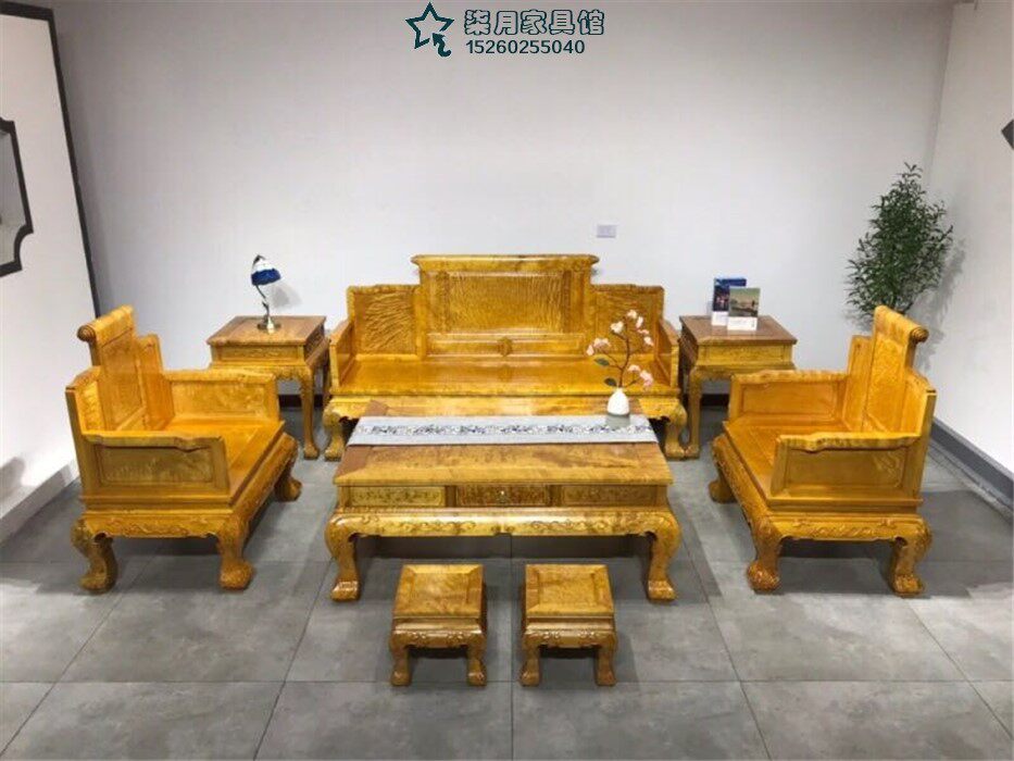 高端正宗金丝楠木沙发大叶桢楠各款沙发组合满水波别墅中式装修定
