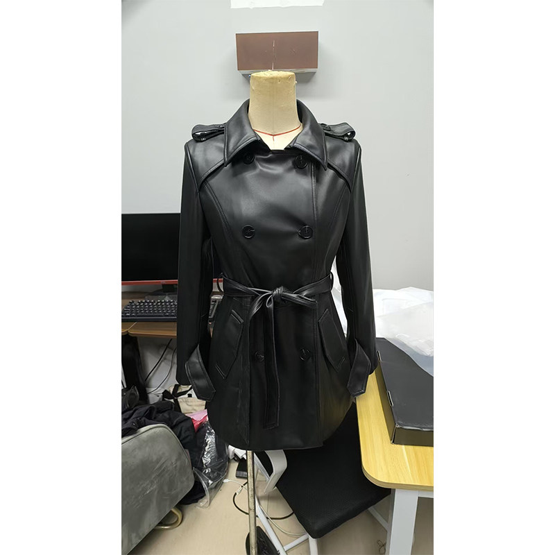 时髦高端气质休闲女中长款风衣