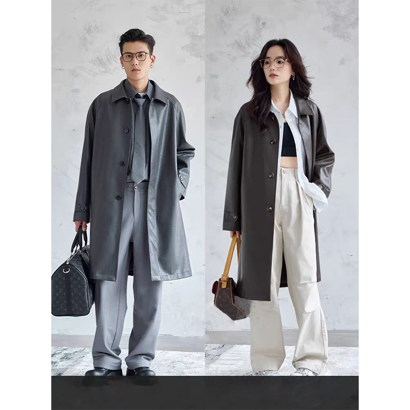 中长款风衣男外套通勤百搭女风衣