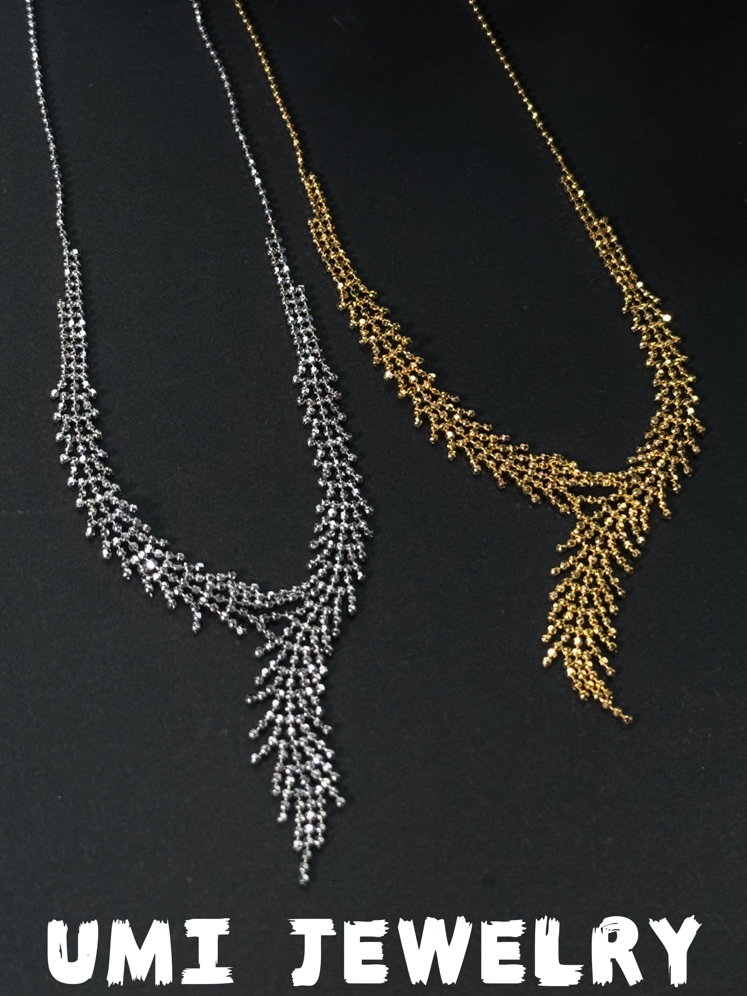 UMI【麦穗】S925银镀k金·复古时尚轻奢高级感精致纯银蕾丝项链