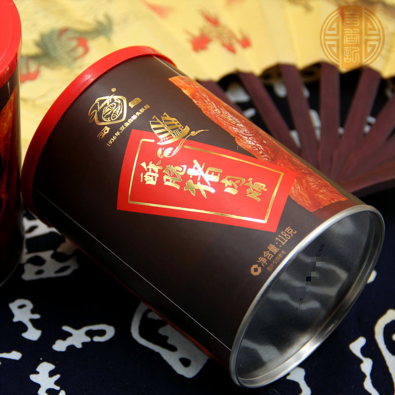 包邮促销靖江特产双鱼酥脆猪肉脯118g罐装猪肉干纯脆肉类休闲零食