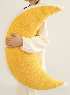 ins北欧风月亮抱枕床上超软睡觉抱枕大号摆饰可拆洗沙发靠垫简约