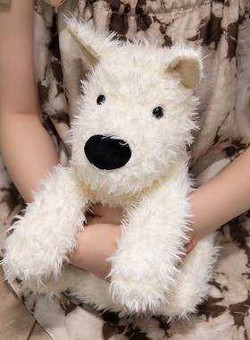 可爱仿真雪纳瑞玩偶西高地公仔毛绒玩具小狗儿童安抚娃娃生日礼物