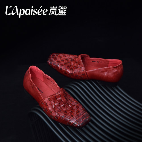 里外全皮牛筋软底休闲百搭