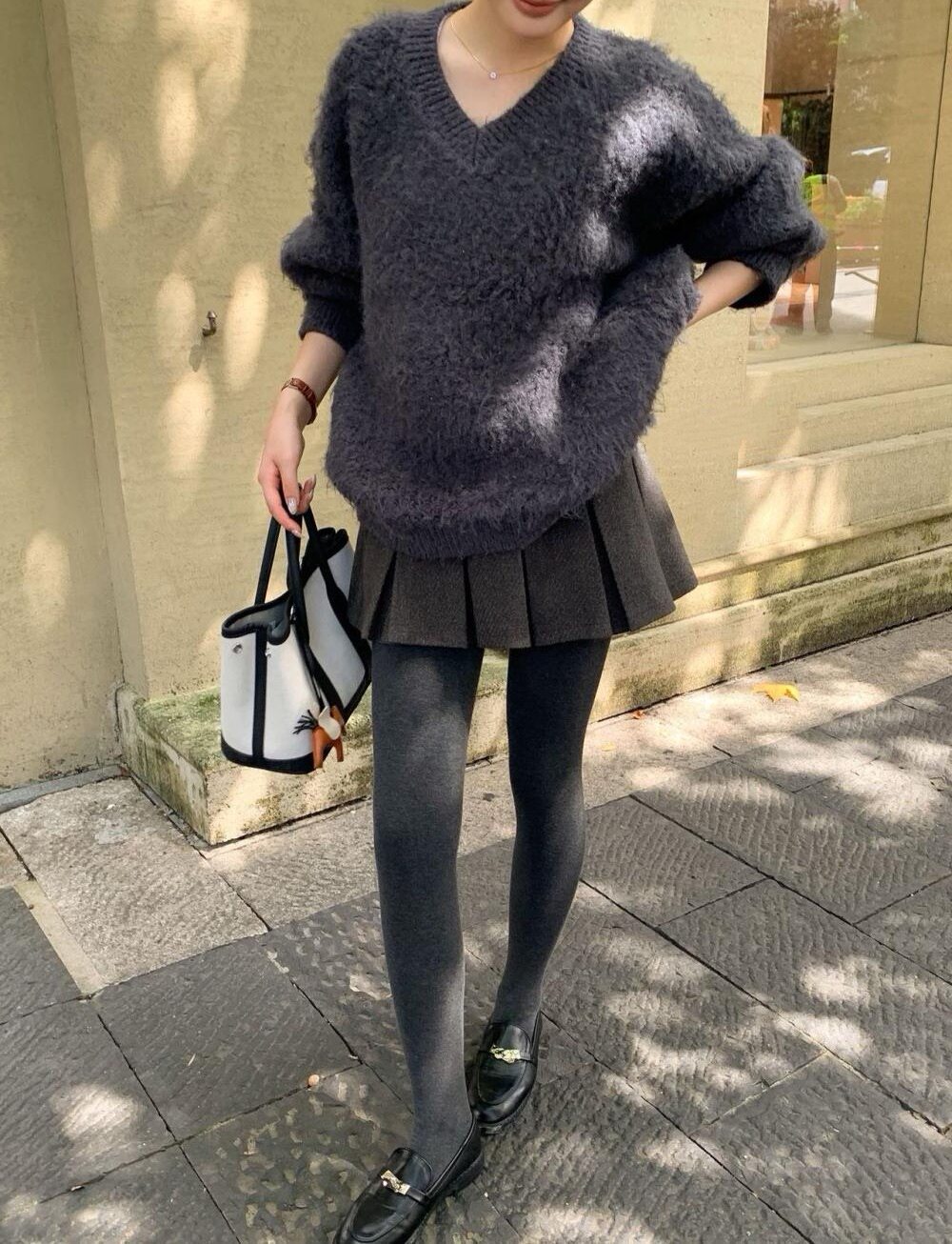 韩系螺纹加绒保暖显瘦高腰连裤袜