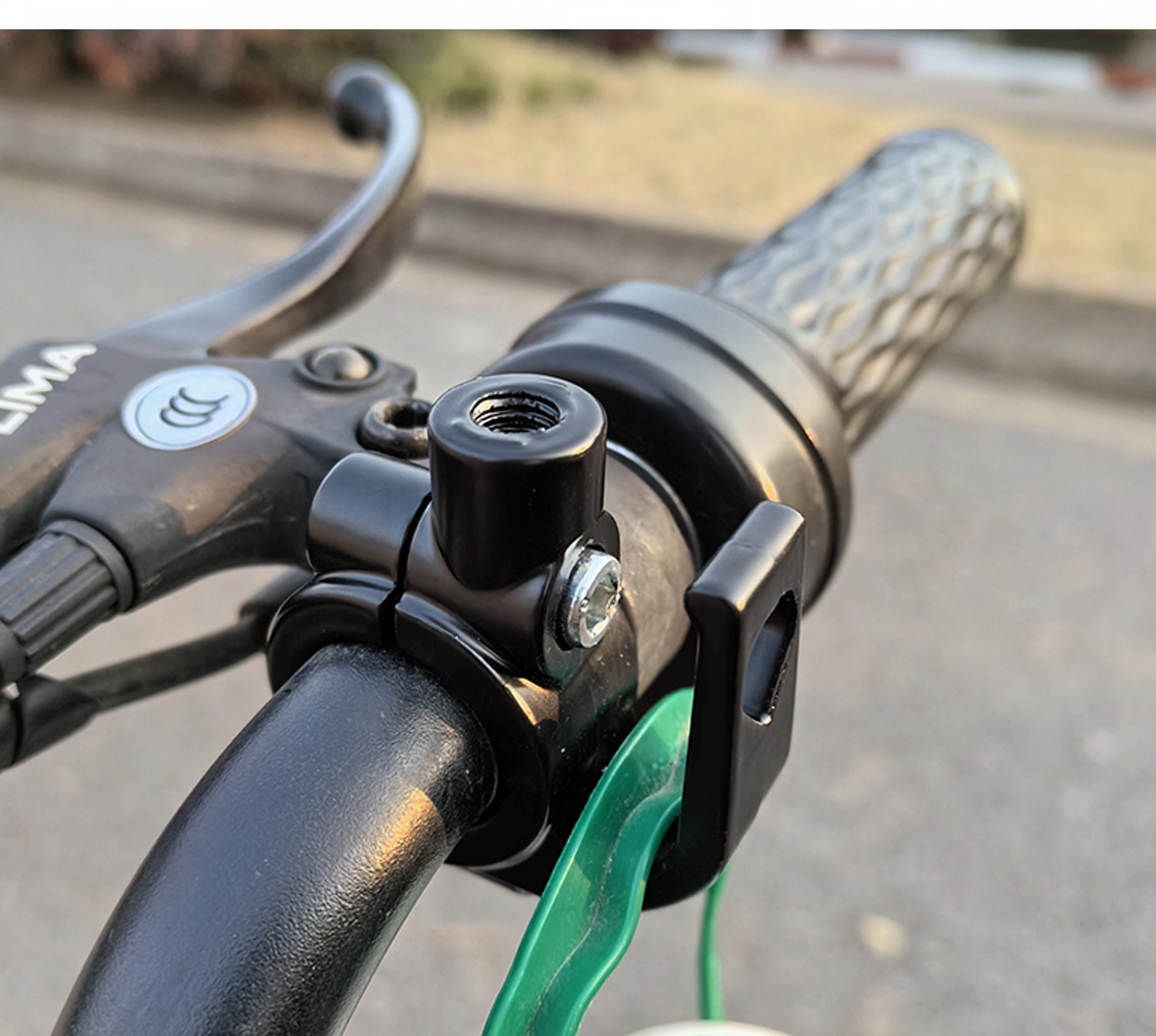 三合一车把镜座挂钩铝合金款