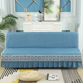 折叠沙发罩无扶手四季 通用防滑沙发垫沙发床套罩简易沙发简易盖巾