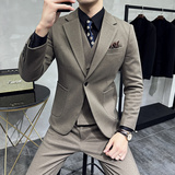 秋冬高级感星空毛呢西服两件套一粒扣正装西装A207-LJT822-P170，男装西服套装，电商A207