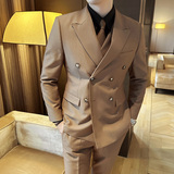 秋冬西服套装正装休闲新郎婚礼西服两件套A207-LJT808-P210，男装西服套装，电商A207