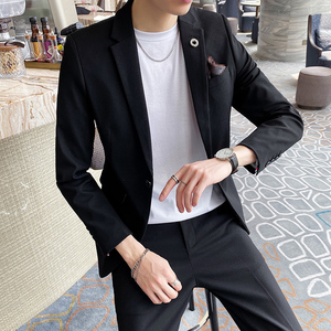 西服套装男英伦韩版修身西装两件套商务A470-LJT26-P175大码加价图片
