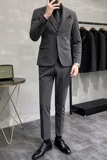西服套装男英伦韩版修身两粒扣西装三件套商务A207-TZ817-P235，男装西服套装，电商A207