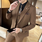 秋冬西服套装男商务休闲正装礼服婚礼西服三件套A207-TZ801-P235，男装西服套装，电商A207