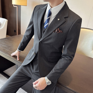 秋冬西服套装男商务休闲正装礼服婚礼西服三件套A207-TZ802-P235图片