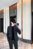 20新款西服套装韩版修身条纹西装两件套A470-LJT25-P185大码加价，男装西服套装，电商A207