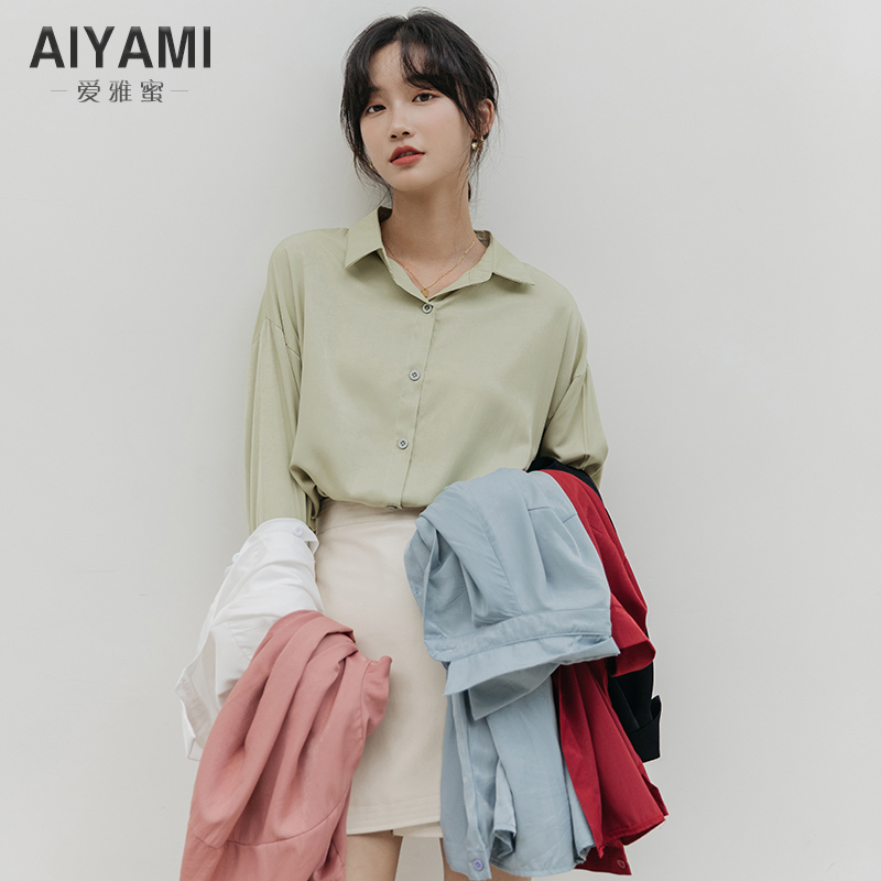 秋季新款雪纺白衬衫女长袖宽松职业装衬衣设计感小众洋气上衣