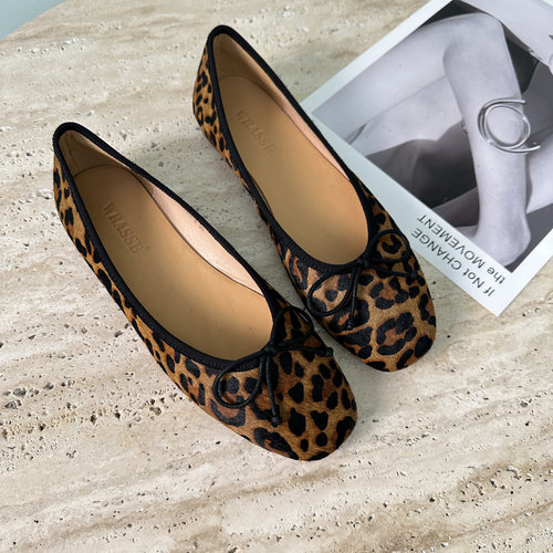 韩国单新款马毛芭蕾鞋2024秋新款浅口蝴蝶结单鞋真皮圆头瓢鞋女鞋