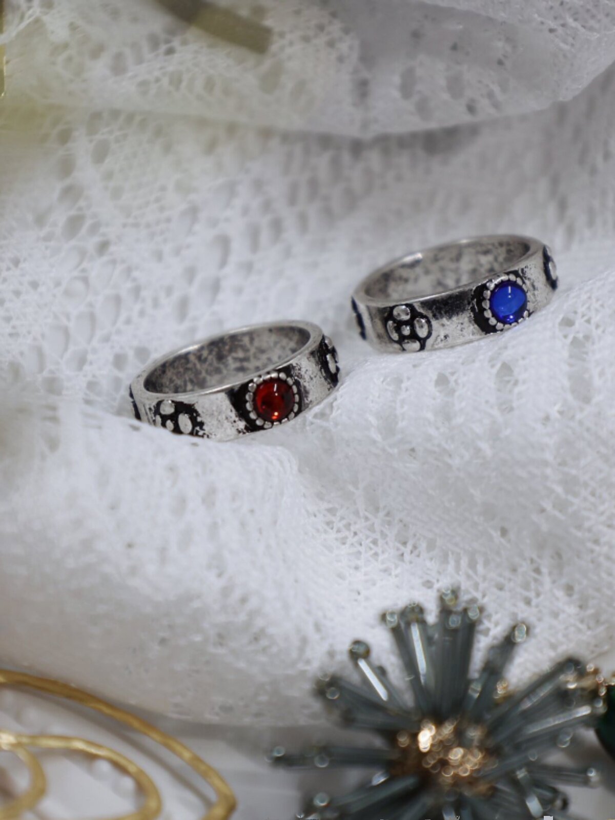 HOWLS MOVING CASTLE HOWL ORNAMENT COLLECTION HAL AND SOPHIES RING SET