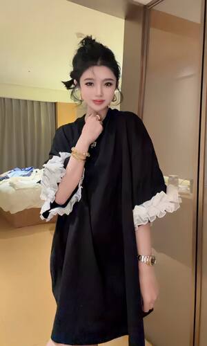 2026新款爽滑棉纯棉宽松显瘦中长款娃娃裙少女感大版短裙200斤+