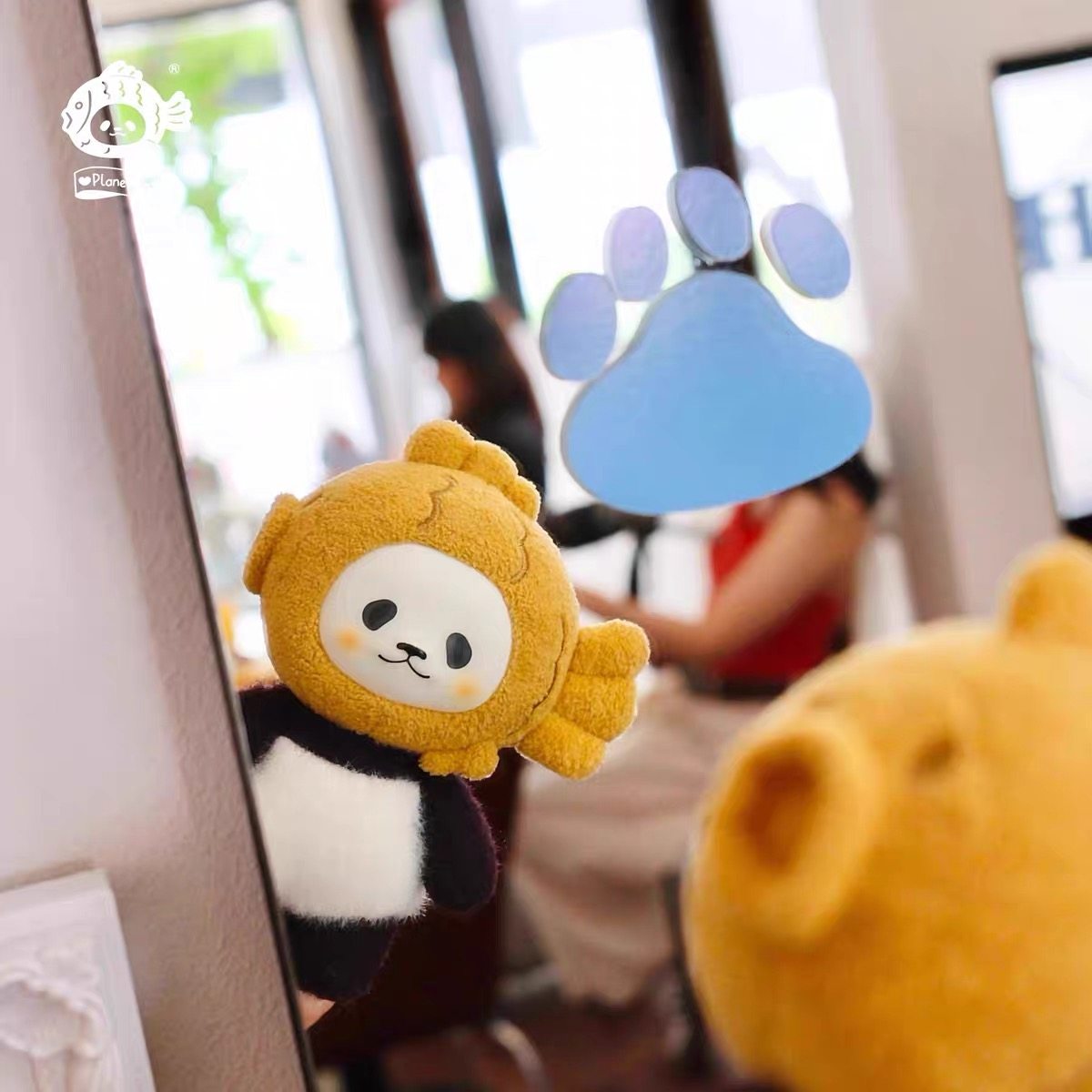 现货正版白熊百货PanPan盲盒和你在一起系列鲷鱼烧熊猫搪胶挂件