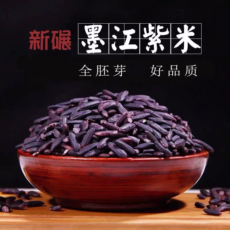 云南农家种植当季新米紫米煮粥做饭团颗粒饱满袋装2500克