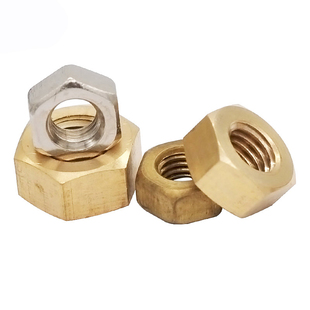黄铜螺帽M1 M20铜六角螺母H59铜螺帽H62铜镀镍螺母铜螺丝母