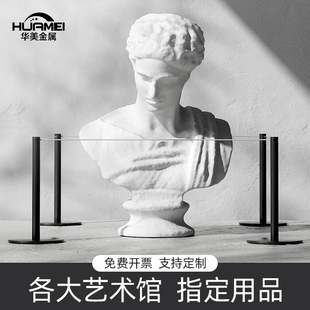 博物馆一米线栏杆美术馆艺术馆穿绳立柱矮围栏小型简约防护隔离栏