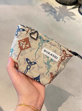 2025新款高级便携大容量小化妆包女零钱包手拿包旅行化妆品收纳包