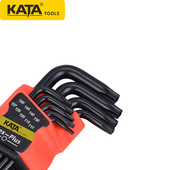 锴达 梅花内六角扳手9件套米字花型星型带中孔公制KT60052 KATA