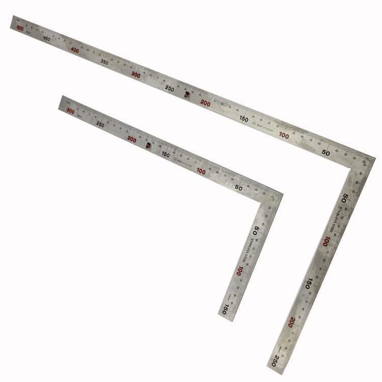 不锈钢拐尺 钢角尺 L型尺子 直角尺 角度尺 曲尺 角尺300/500mm