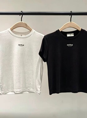 【act系列】正品正肩T恤2026夏新品天丝醋酸短款MBF2TEE007