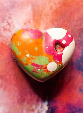 情人节爱心巧克力bonbon模具 立体心形PC巧克力糖果烘焙模具1701