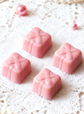 13g蝴蝶结礼盒巧克力模具七夕情人节巧克力bonbon PC烘焙模具1036