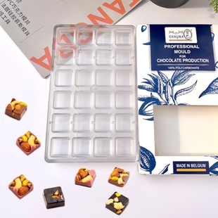 tangba堂巴 15g 正方形坚果巧克力模具 PC材质 手工巧克力糖果模