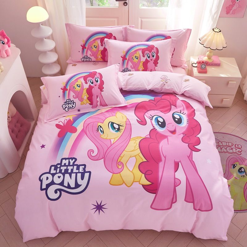 小马宝莉全棉四件套碧琪紫悦儿童纯棉床品三件套女孩宿舍床单被套,床上用品,床品套件/四件套/多件套,淘宝优惠券,粉丝福利购,淘宝优惠卷