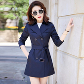春秋季 新款 小个子收腰外套大衣韩版 修身 2026春装 显瘦风衣女中长款