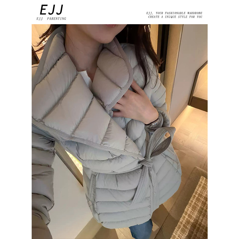 女2026秋冬双版本杏色加厚中长款排骨三防羽绒服外套女冬