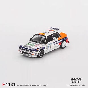 MINIGT 1:64 #1131 蓝旗亚 Lancia Delta HF #1 合金汽车模型