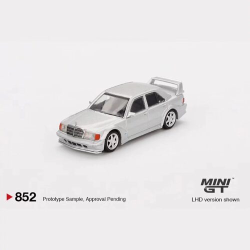 MINIGT 1:64 #852 奔驰190E Evolution II Astral Silver合金车模