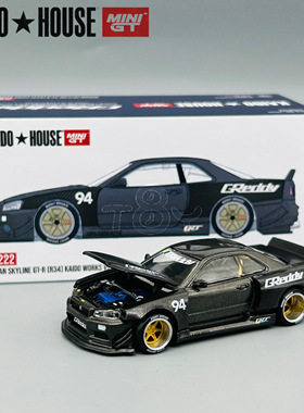 KAIDO HOUSE 1:64 #222 日产尼桑SKYLINE GT-R R34 全碳 合金车模