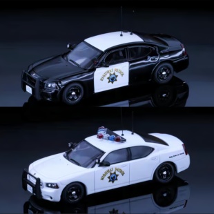 Rollin 1/64 黑白CHP战马 北极熊战马 合金汽车模型摆件收藏