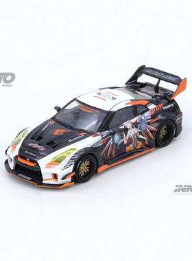 INNO 1/64 GT-R R35 WIDEBODY AORUS 限量版 合金汽车模型摆件