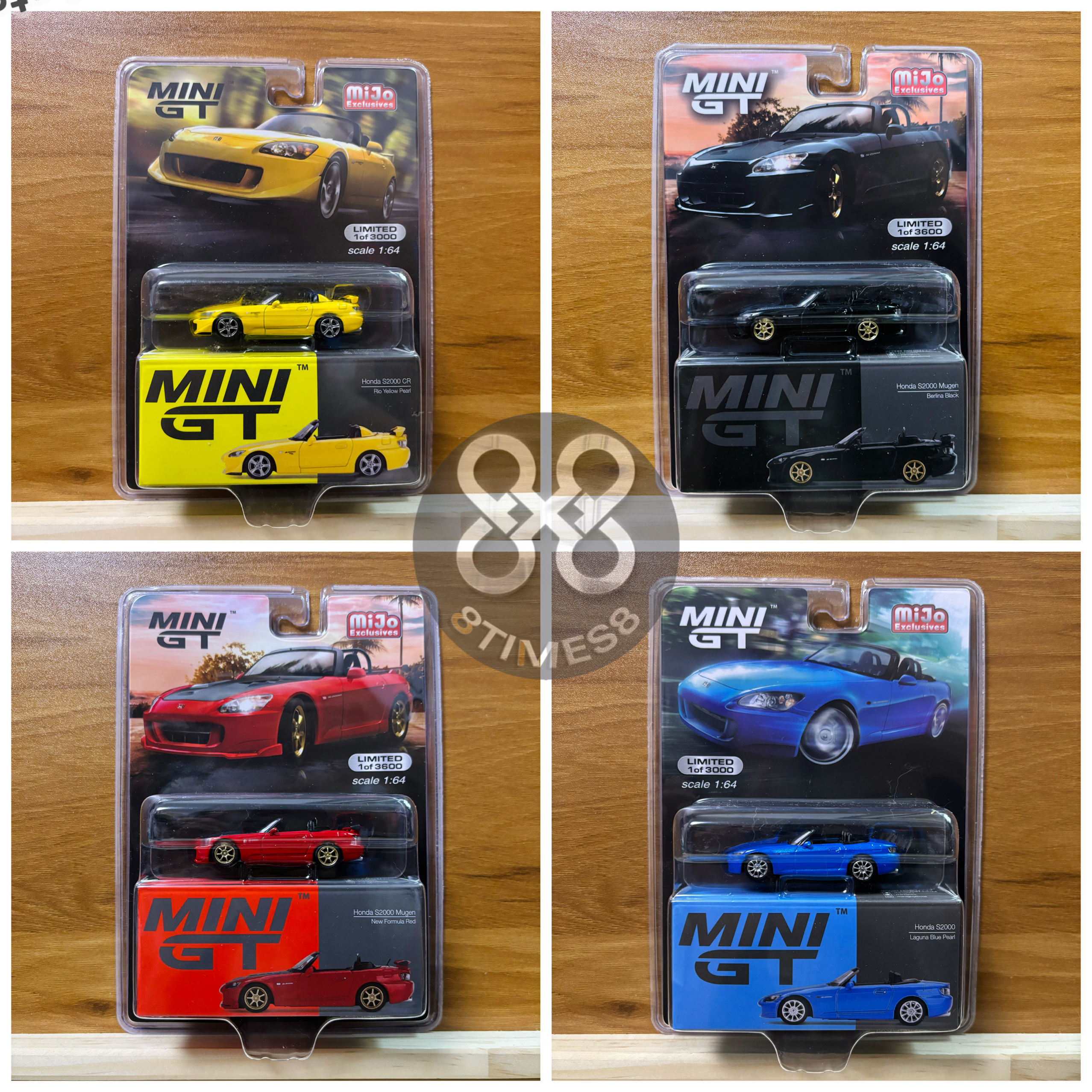 MINIGT 1:64 本田 Honda S2000 AP2 Mugen 合金车模 美版右舵