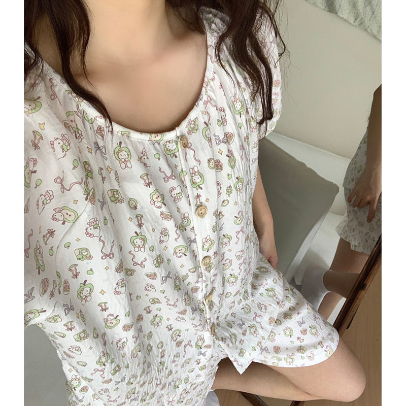 可爱凯迪猫睡衣女款夏季