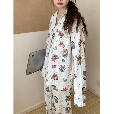 可爱蜡笔小新冬天德容睡衣