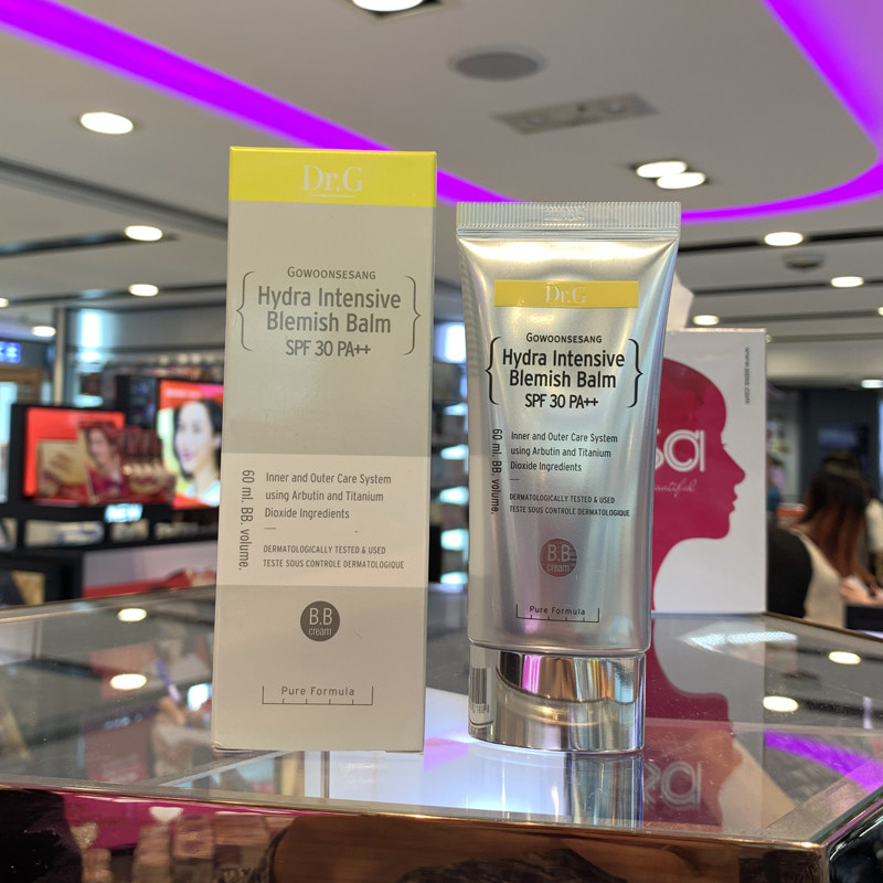 韩国DrG BB霜水凝保湿遮瑕控油防水舒缓隔离粉底液套盒60ml+20ml
