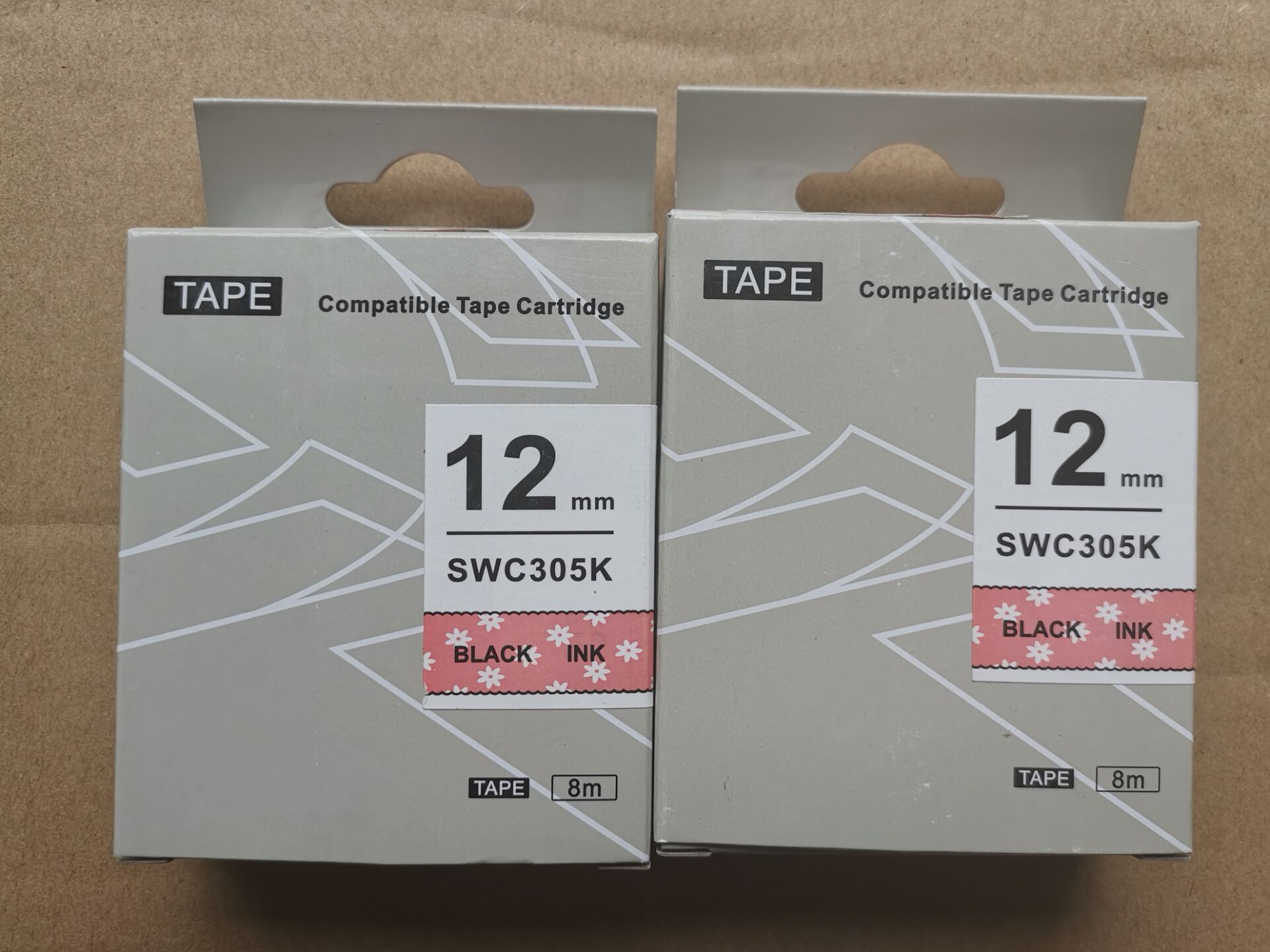 TAPE标签机色带12MM卡通标签SR530c/230CH打印纸SWC307K三色条纹