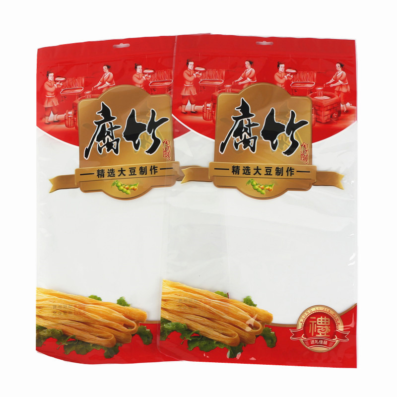 新款干货腐竹包装袋专用豆腐皮500克1斤豆皮塑料袋自封袋礼品袋子
